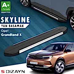 S-Dizayn Opel Grandland X 2 Hybrid Skyline Krom Yan Basamak 183 Cm 2024 Üzeri A+ Kalite