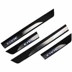 Honda Civic Uyumlu -2016 Işıklı Kapı Eşiği (Beyaz) Parça