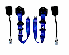 Oto Emniyet Kemeri Mavi 3 Nokta Otomatik Demir Kollu 1 Takım 2 Adet