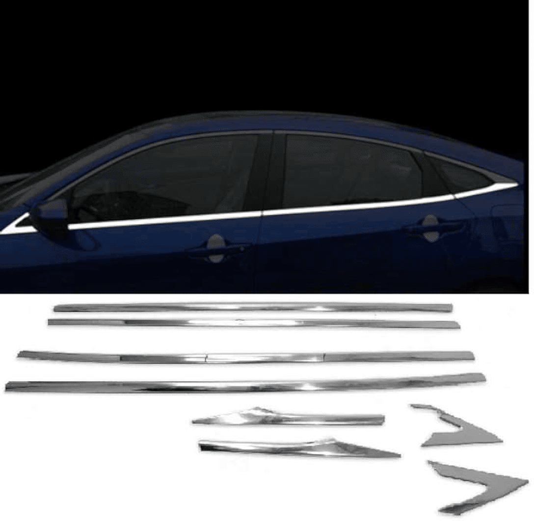 Honda Civic Uyumlu 2016 Sonrası Cam Çıtası Krom Parça