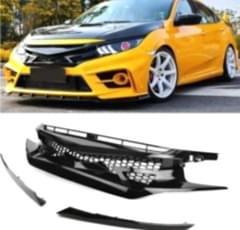 Honda Civic Uyumlu Ön Panjur Seti Fc5/Fk7 (2015-2021)