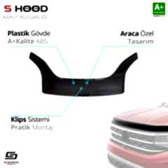 S-Dizayn Peugeot Uyumlu Bipper ABS Plastik Kaput Rüzgarlığı 2008 Üzeri A+Kalite Parça