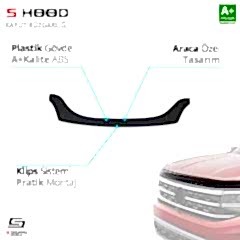 S-Dizayn Renault Uyumlu Clio Symbol ABS Plastik Kaput Rüzgarlığı 2009-2013 A+Kalite Parça