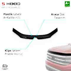 S-Dizayn Renault Uyumlu Clio Symbol ABS Plastik Kaput Rüzgarlığı 2013 Üzeri A+Kalite Parça