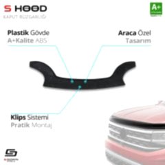 S-Dizayn Renault Uyumlu Kangoo ABS Plastik Kaput Rüzgarlığı 1998-2008 A+Kalite Parça