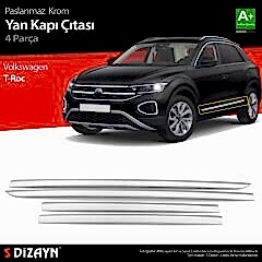 S-Dizayn VW T-Roc Krom Yan Kapı Çıtası 4 Prç. 2017-2021 A+ Kalite
