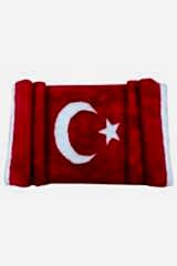 Oto Torpido Üstü Peluş Örtü Türk Bayrağı Desenli Tasarım