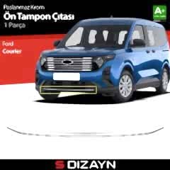 S-Dizayn Ford Courier Krom Ön Tampon Çıtası 2023 Üzeri A+ Kalite