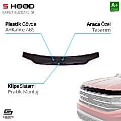 S-Dizayn Volkswagen Uyumlu Caddy ABS Plastik Kaput Rüzgarlığı 2004-2010 A+Kalite Parça
