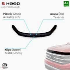 S-Dizayn Volkswagen Uyumlu Tiguan ABS Plastik Kaput Rüzgarlığı 2008-2015 A+Kalite Parça