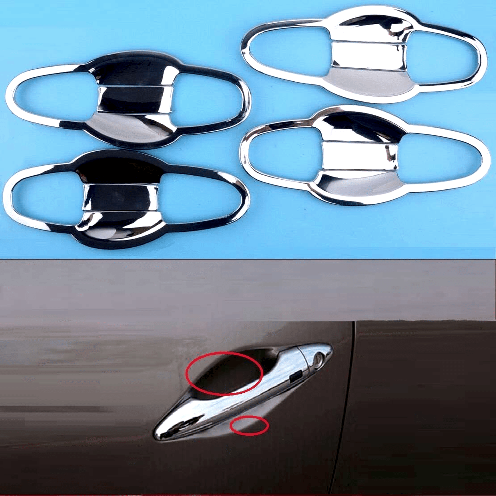 Hyundai Ix35 Uyumlu 2010 Sonrası Dış Kapı Kolu İç Kaplama ABS Krom Parça