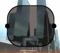 Cember Yan Cam Perdesi - Siyah / Peya00