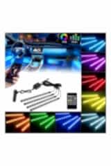 Araç İçi Ayak Altı Müziğe ve Sese Duyarlı 12 Ledli Rgb Renkli Kumandalı Led
