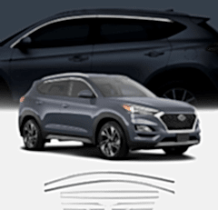 Hyundai Tucson Uyumlu 2015 2020 Cam Üst Çıtası Krom Parça